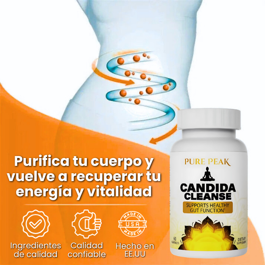 Suplemento Candida Cleanse - Equilibrio Intestinal y Limpieza Digestiva – 60 Cápsulas
