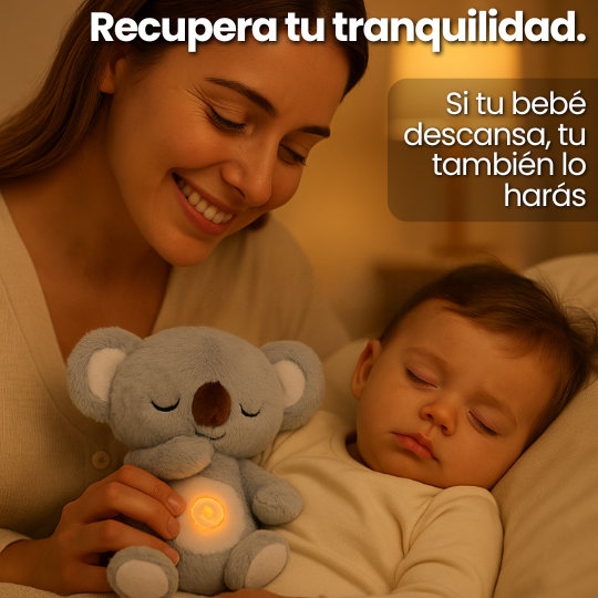Koala Calmador de Sueño y Ansiedad con Respiración y Música – Peluche Tranquilizante Anti-Llanto