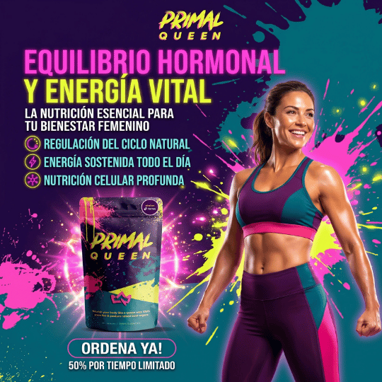Suplemento Hormonal Femenino Primal Queen Energía y Balance Natural - Multisuplemento en Cápsulas