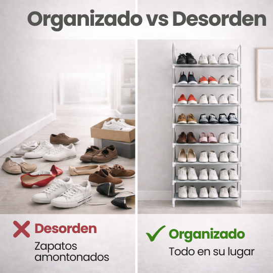 Zapatero Organizador de 9 niveles para 27 Pares