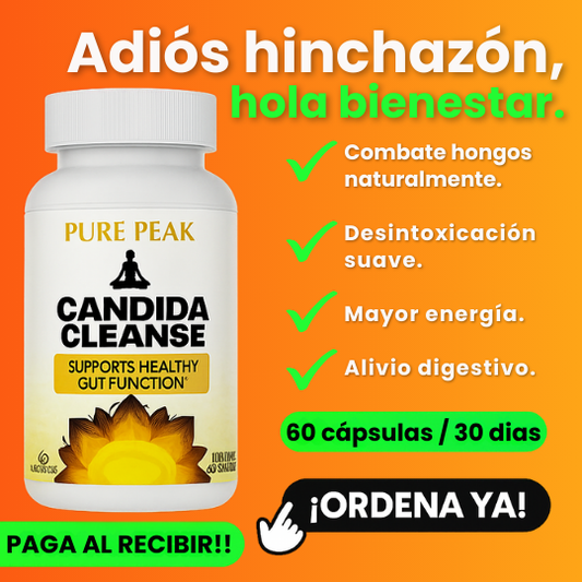 Suplemento Candida Cleanse - Equilibrio Intestinal y Limpieza Digestiva – 60 Cápsulas