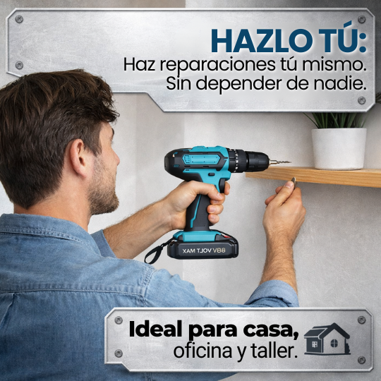 Taladro Azul Bateria Cuadrada 48v