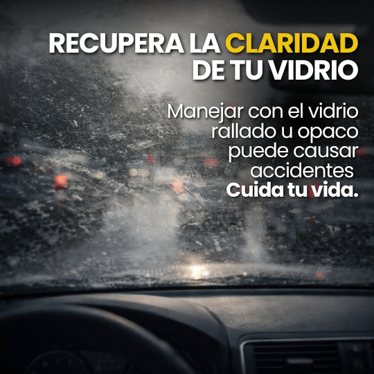 Polvo Pulidor de Vidrio para Auto y Espejos - Visibilidad Clara Sin Rayas