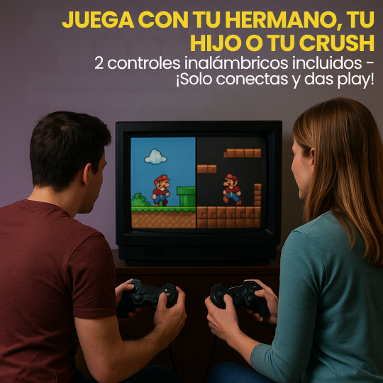 Consola de Videojuegos Retro 4K con 10,000 Juegos Clásicos Plug & Play + 2 Controles Inalámbricos