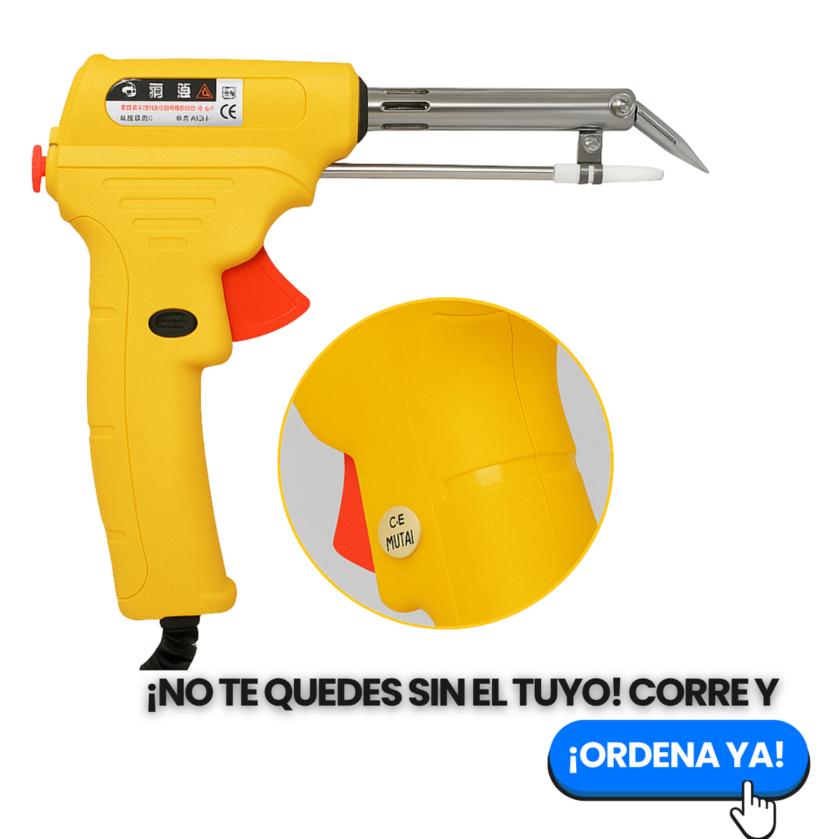 Cautín tipo Pistola para soldadura de Estaño (60W) - Pistola para soldar