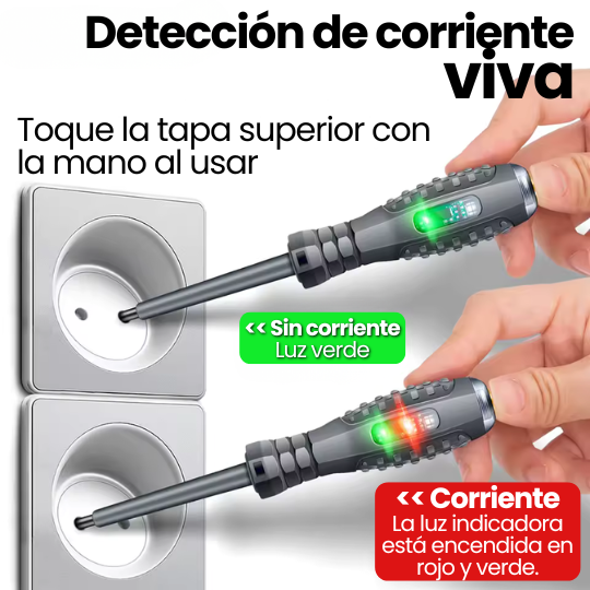 Desarmador Detector de Electricidad Magnético 4 en 1 - Voltímetro Luz Neón