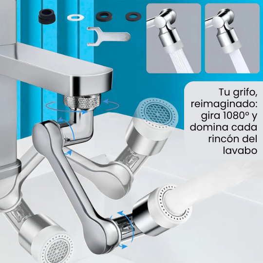 Extensor de Grifo Universal - ¡Giratorio 360° con Doble Modo de Agua!