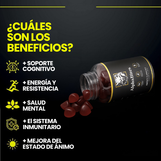 Alphabites - Gomitas Energizantes para Rendimiento Sexual Masculino