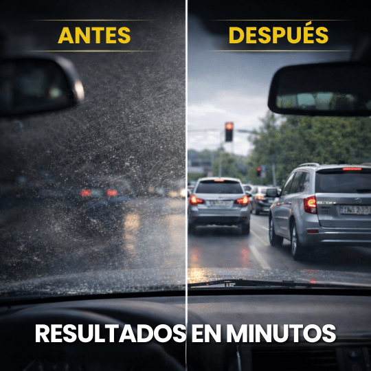 Polvo Pulidor de Vidrio para Auto y Espejos - Visibilidad Clara Sin Rayas