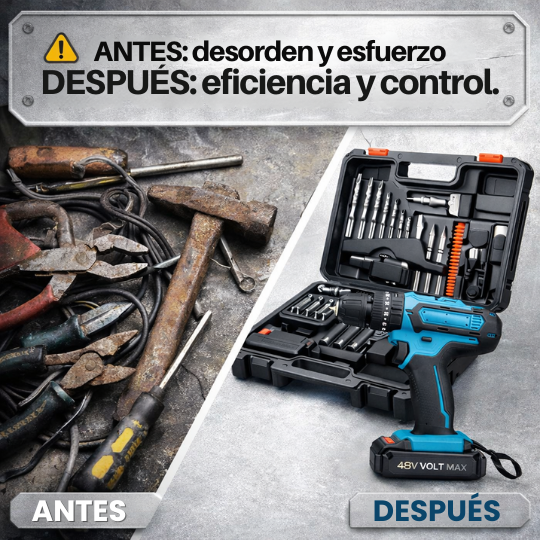 Taladro Azul Bateria Cuadrada 48v