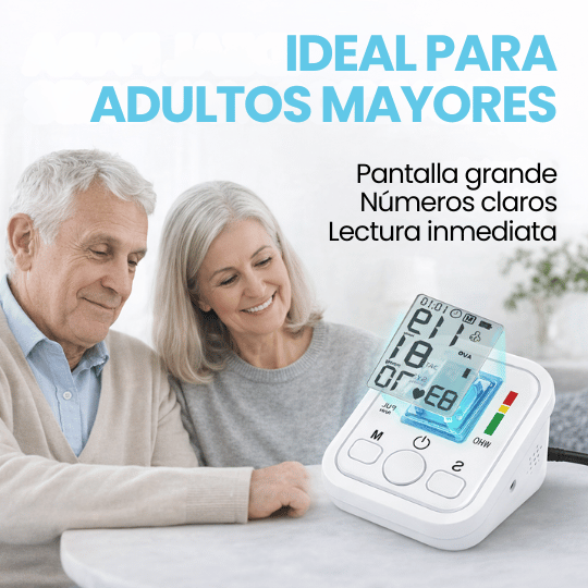 Baumanómetro Monitor digital de presión arterial de brazo fácil de leer - ¡Resultados Ultra Precisos!