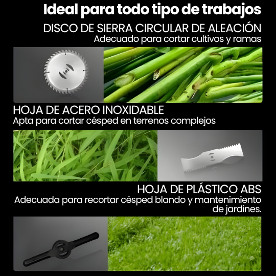Podadora Desbrozadora Inalámbrica 1800W de Alto poder – Corte Rápido y Potente