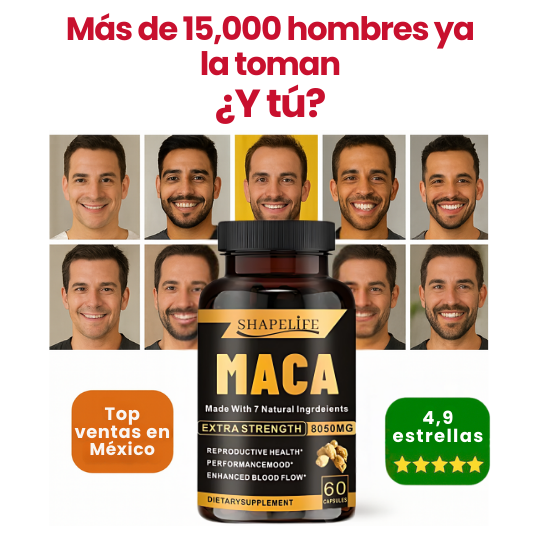 Suplemento Maca Negra 60 Cápsulas - ¡Afrodisiaco Natural!