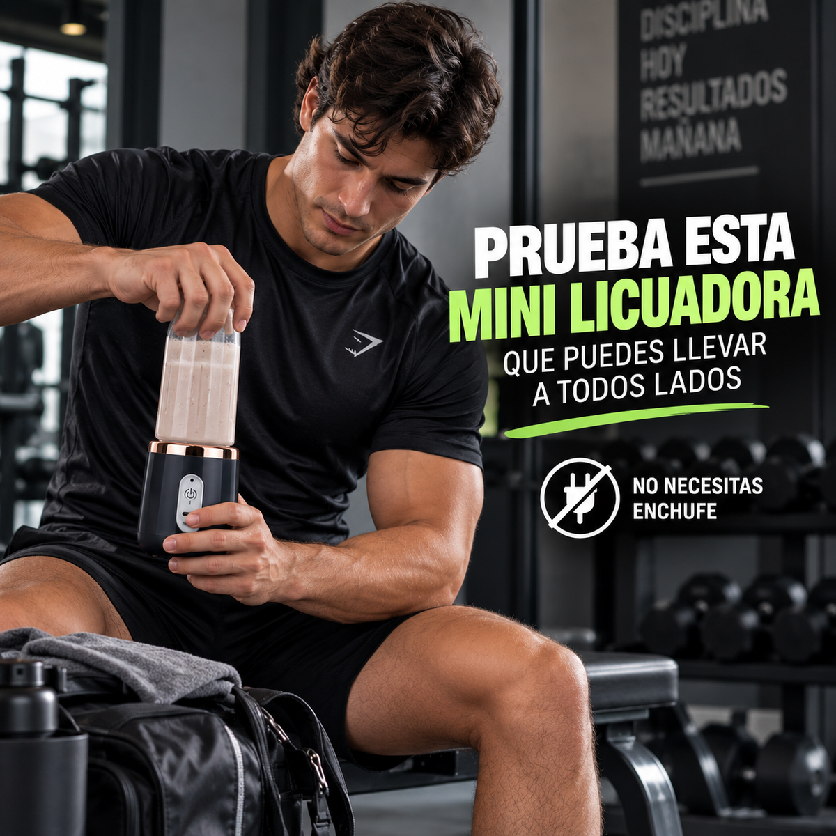 Mini Licuadora Pórtatil Recargable ¡Prepara Jugos y Batidos donde sea!