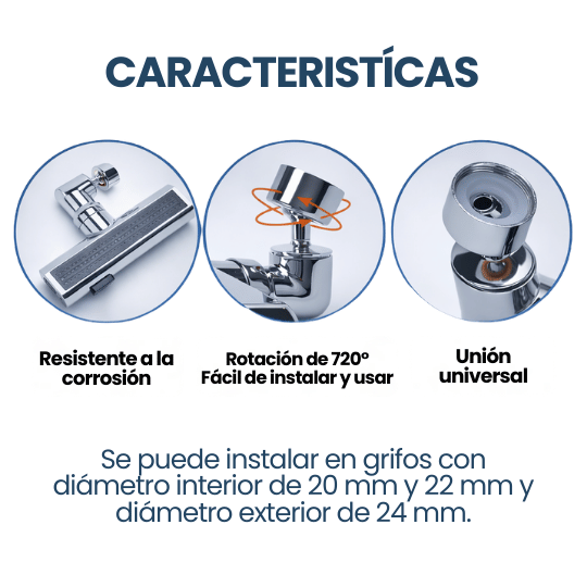 Extensor de Grifo Giratorio con 4 Tipos de Salidas de Agua - ¡Promo 2x1!