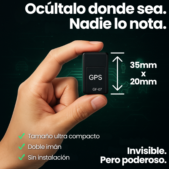 Mini GPS Localizador en Tiempo Real para Vehículos, Motos y Paquetes