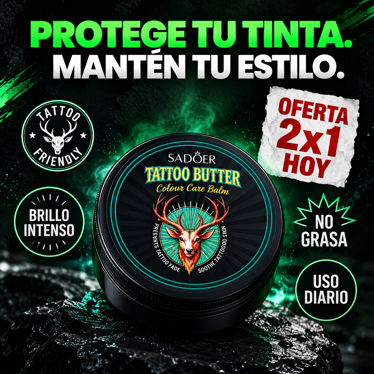 Bálsamo Restaurador Hidratante para Tatuajes- Cuidado y Brillo como Nuevos