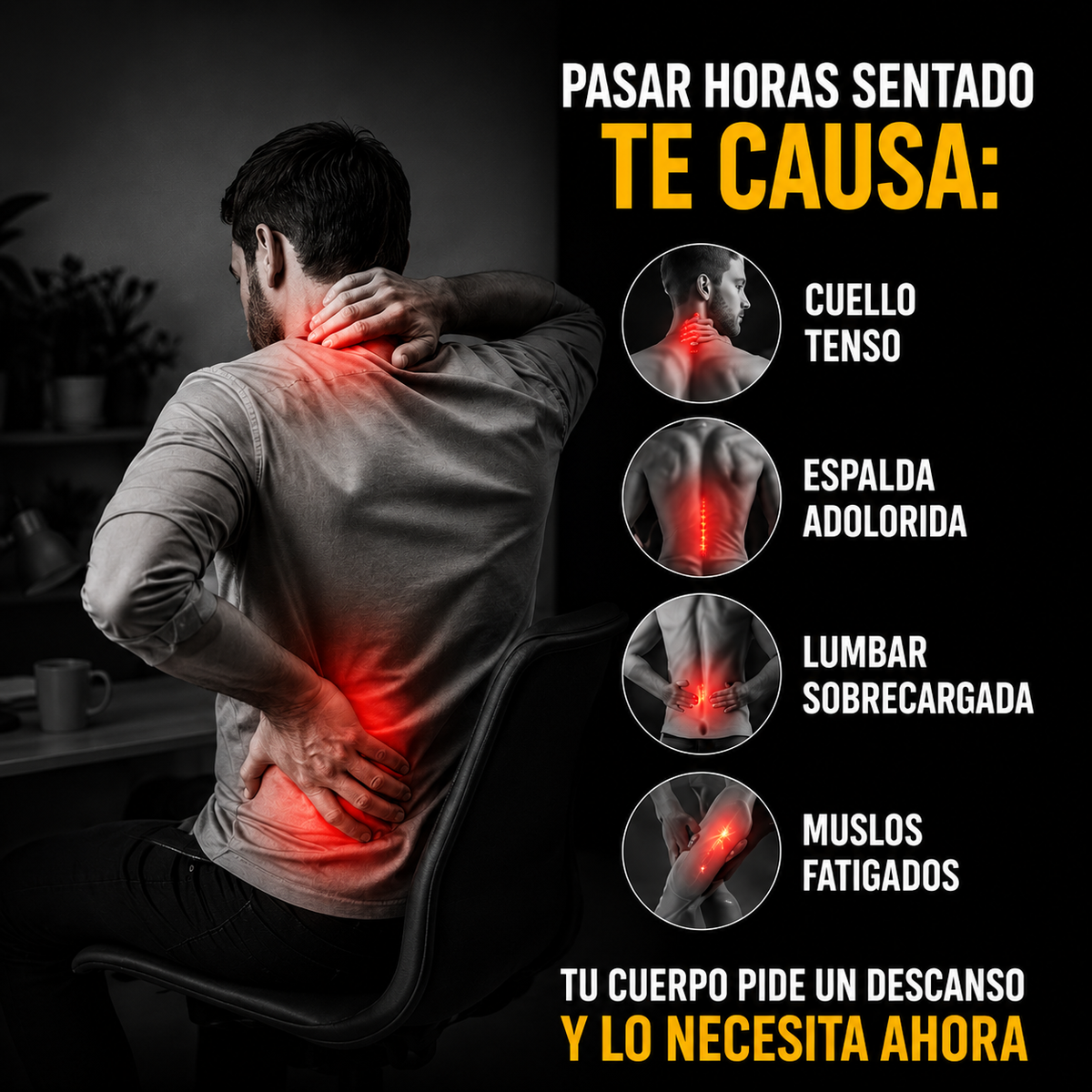 Asiento Masajeador de Espalda Completa con Calor - Ideal para Casa, Oficina y Auto