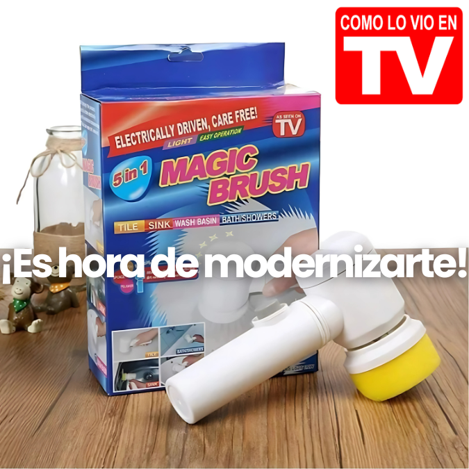 Cepillo Eléctrico - Magic Spin Brush® - Limpieza Rápida, Práctica y Efectiva con sólo apretar un botón