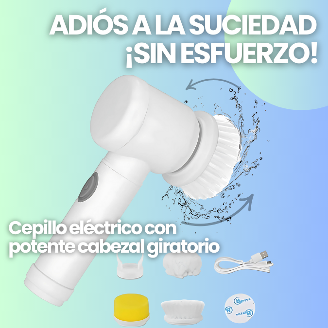 Cepillo Eléctrico - Magic Spin Brush® - Limpieza Rápida, Práctica y Efectiva con sólo apretar un botón
