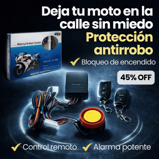 Alarma Antirrobo para Moto con Búsqueda de Moto y Control Remoto - Sirena Potente