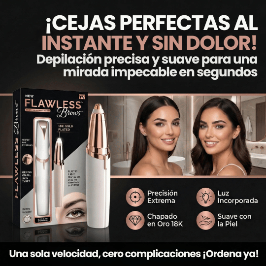 Depilador Facial Eléctrico de Precisión para Cejas y Rostro - Recargable y Portátil