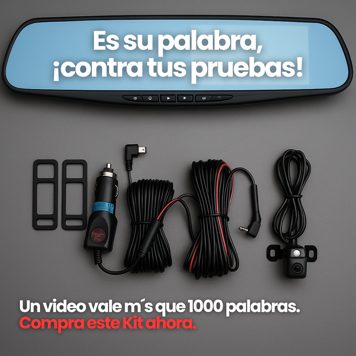 Espejo retrovisor con Cámara y Pantalla + Camara trasera