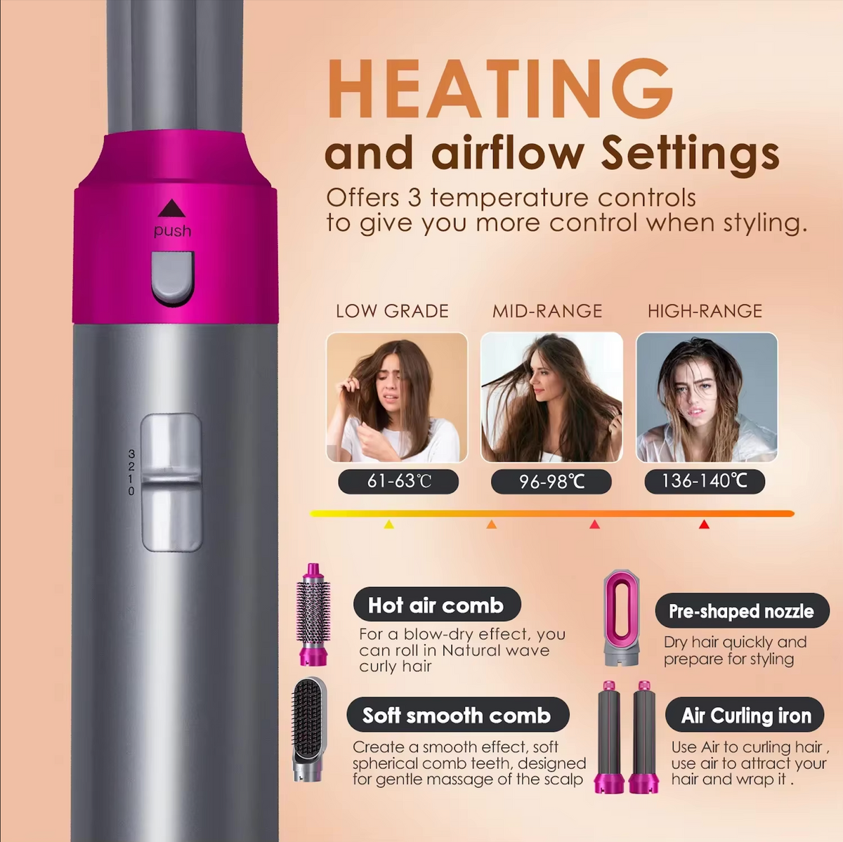 Secadora & Cepillo Multifuncional para cabello 5 en 1 - SuperStyler Pro®
