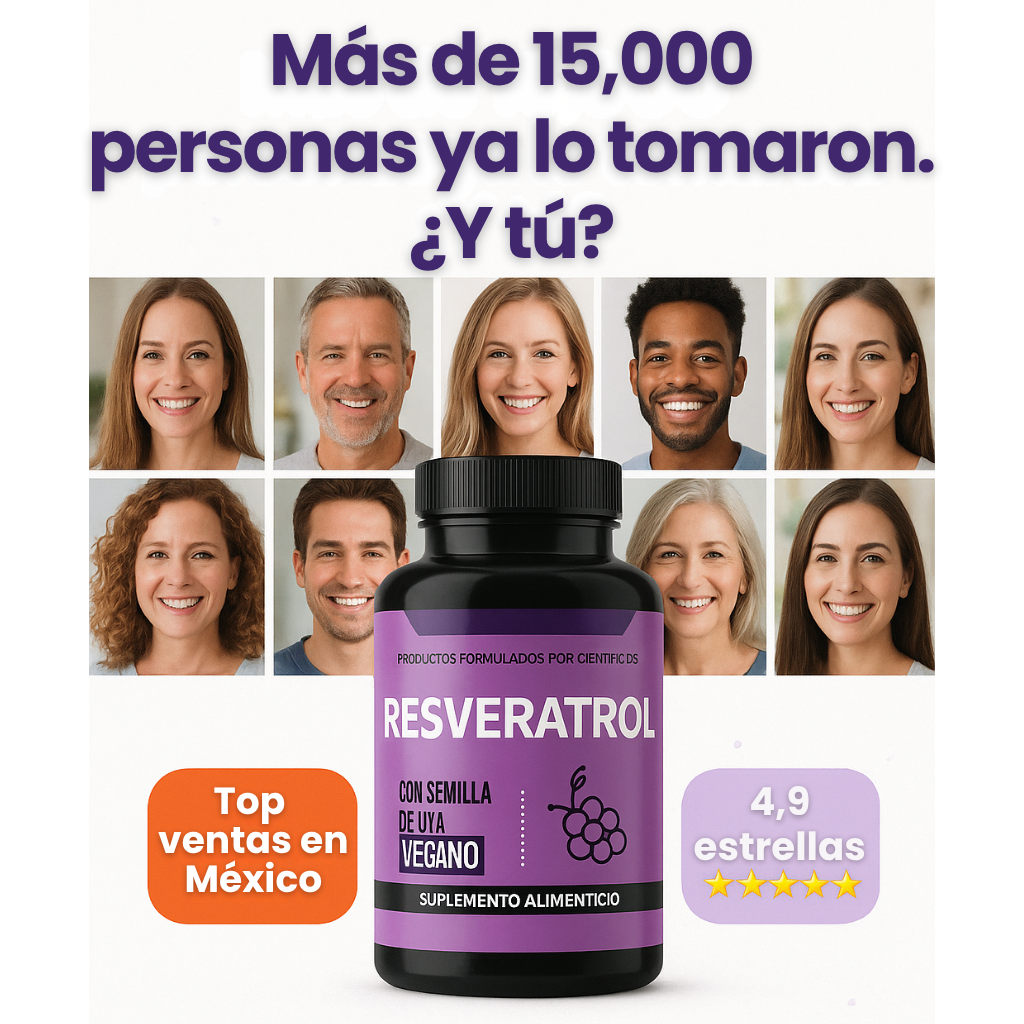 Resveratrol Premium - 180 Capsulas | Energía, Longevidad y Antienvejecimiento