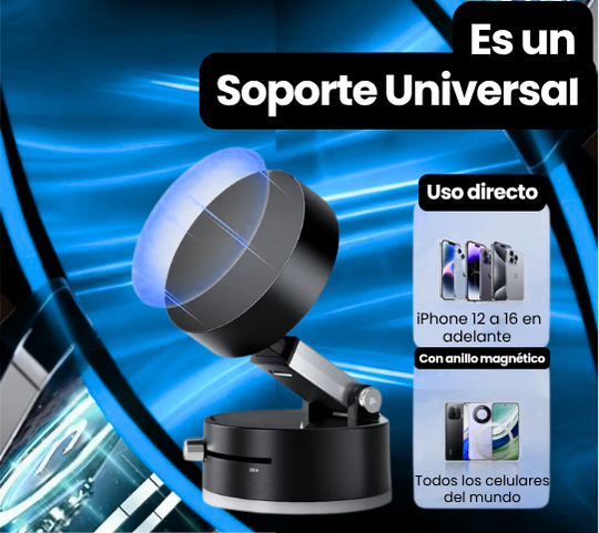 Soporte Magnético para Celular Con Ventosa - Rotación 360°