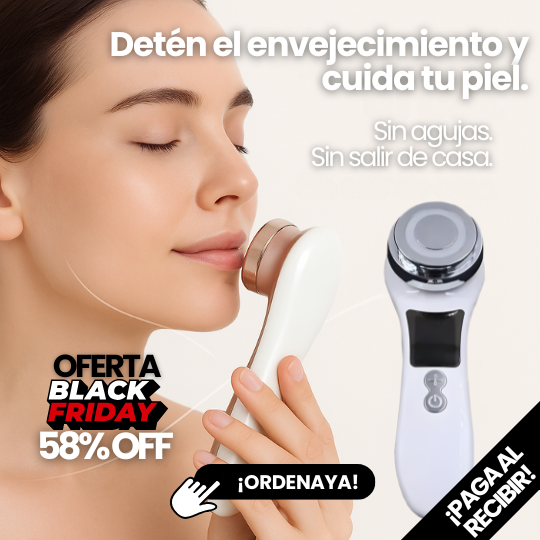 Masajeador Facial Anti-Edad con Terapia de Luz de Fotones - ¡Piel firme, suave y joven!