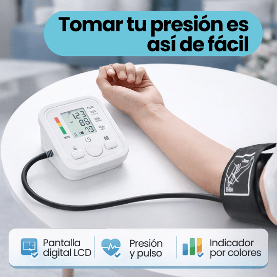 Baumanómetro Monitor digital de presión arterial de brazo fácil de leer - ¡Resultados Ultra Precisos!