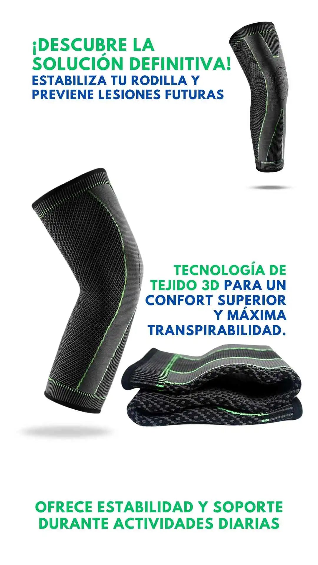 Rodillera de Compresión Terapéutica - Alivio, soporte y protección para tus rodillas y piernas