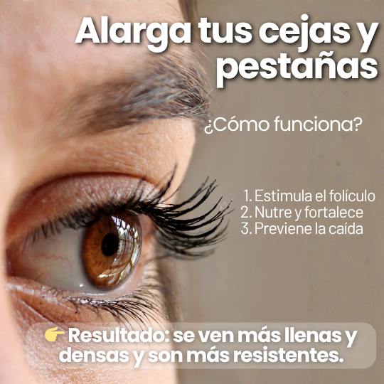 Serum Estimulador de crecimiento de pestañas y cejas - ¡Alarga y da Volumen!