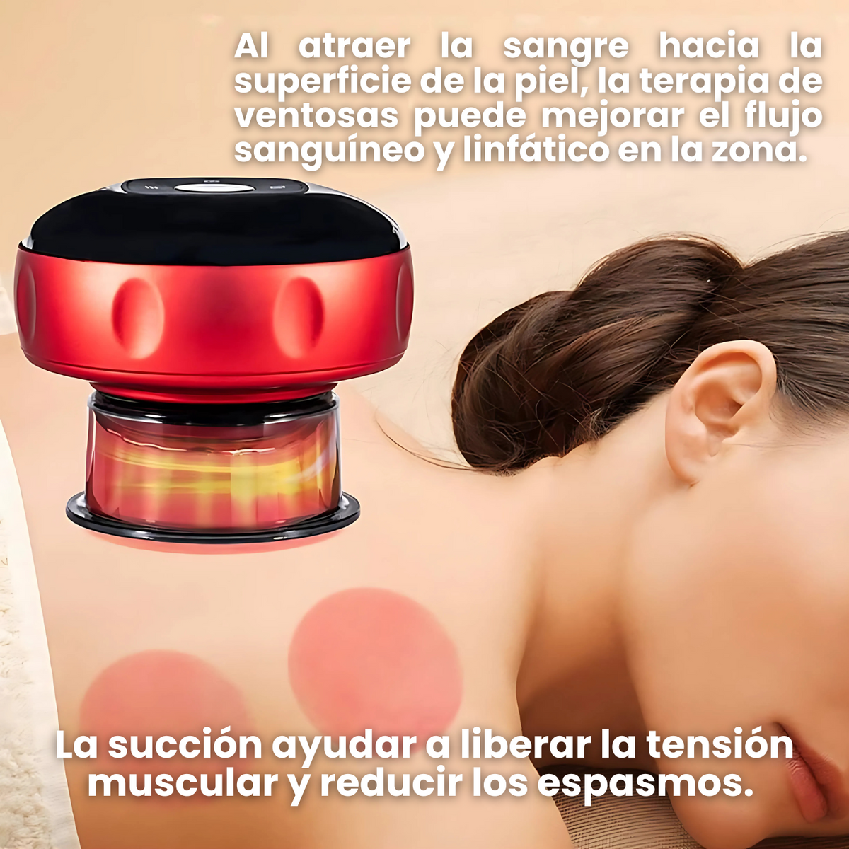 Ventosa Terapéutica de succión al vacío para Dolores, Circulación y Detox - Masajes Terapéuticos