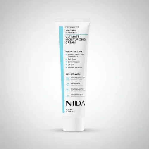 Crema Facial NIDA Hidratante y Reafirmante con Colágeno y Ácido Hialurónico ¡Adiós a las arrugas!