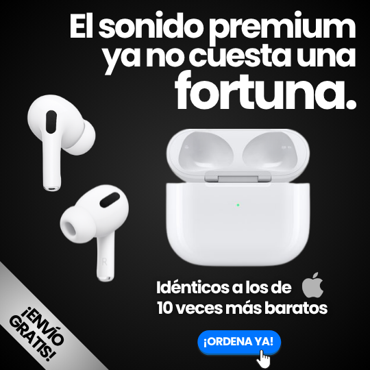 Audífonos Bluetooth TureWireless (Idénticos a los Apple Airpods Pro)