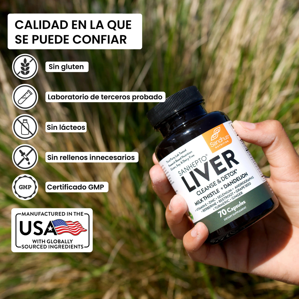LIVER Suplemento Natural para la Limpieza, Desintoxicación y Salud del Hígado