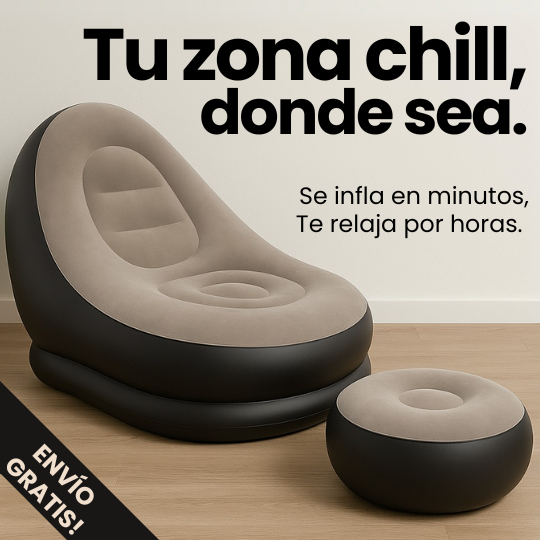 Sofá Sillón Inflable Ultra Cómodo - 2 Piezas - ¡Llévalo a donde quieras!